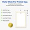 Avery Printable Rectangle Tags, Gold Border with Gold Dots, 2" x 3", Matte White Rectangle Tags, Laser/Inkjet, 80ct, Great for Product Tags